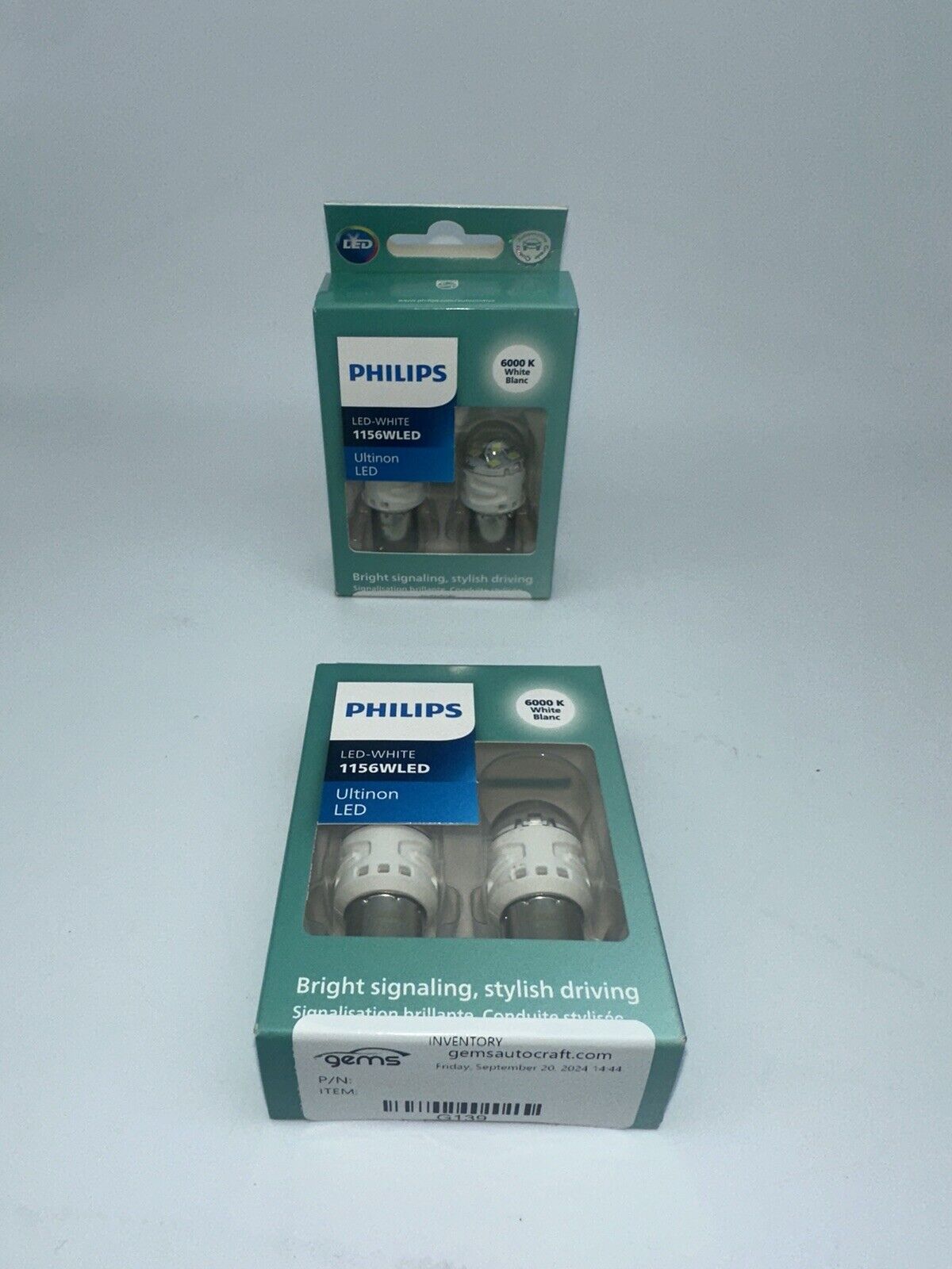 2 Pack  Philips Ultinon 1156WLED Miniature Automotive LED Signaling Bulb 6000K