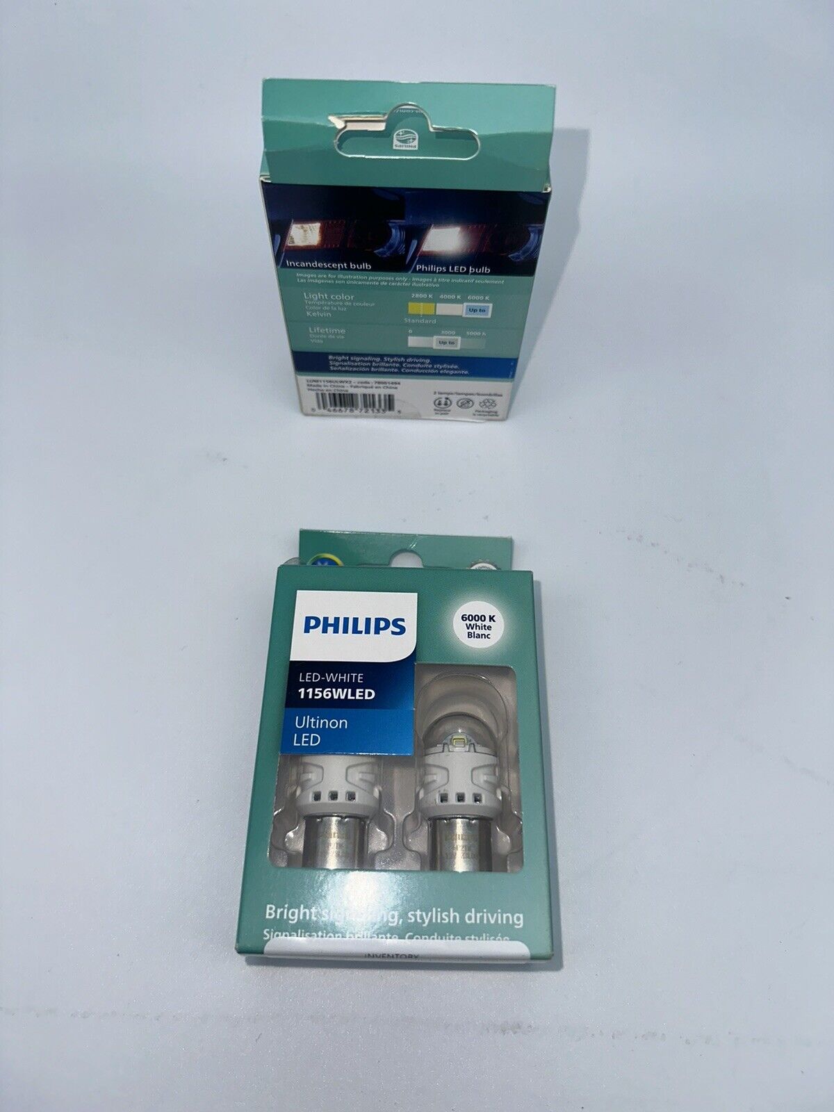 2 Pack  Philips Ultinon 1156WLED Miniature Automotive LED Signaling Bulb 6000K