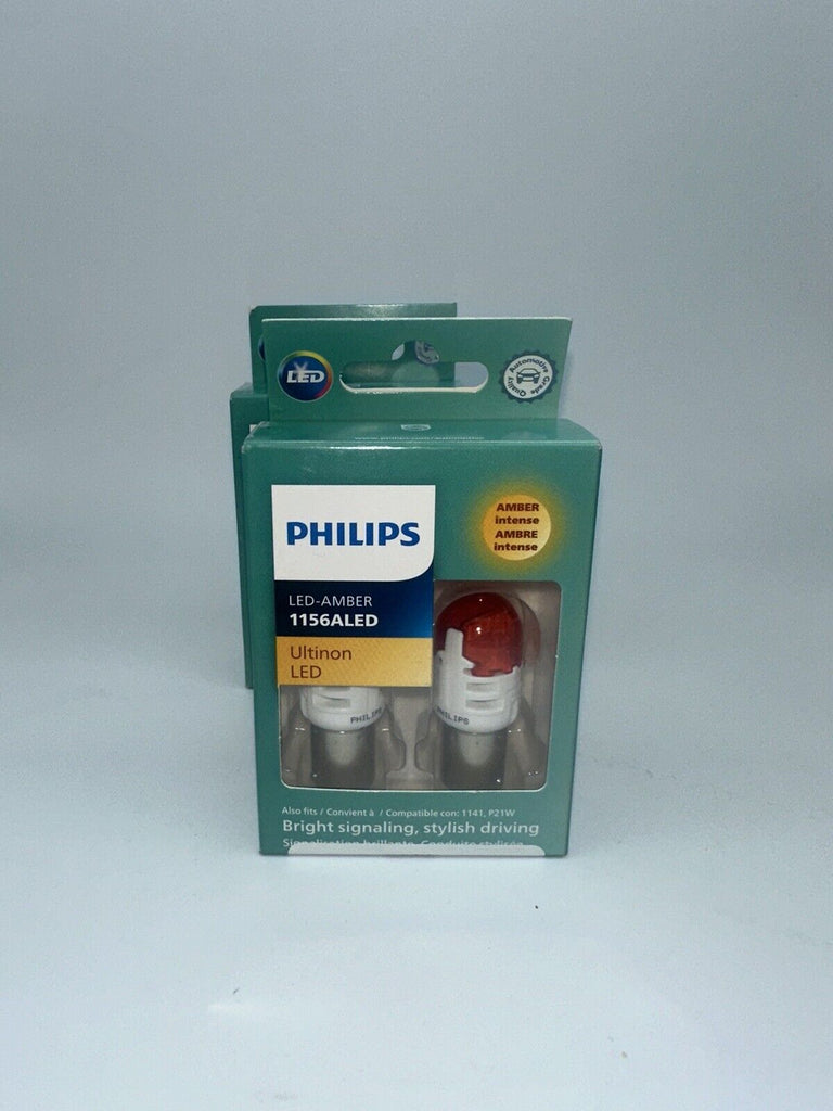 Lot de 2 ampoules de clignotant arrière LED Philips Ultinon 1156 ambre orange