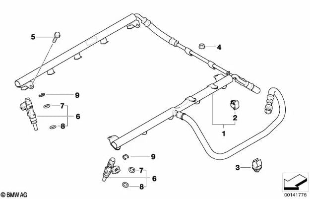USED BMW Injection Tube - Genuine BMW 13537834120
