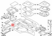 Charger l'image dans la galerie, BMW SMG ou Manuel LCI CCC Panneau de Garniture avec Vide-Poches Alu Shadow - Pièce d'Origine BMW 51168037228