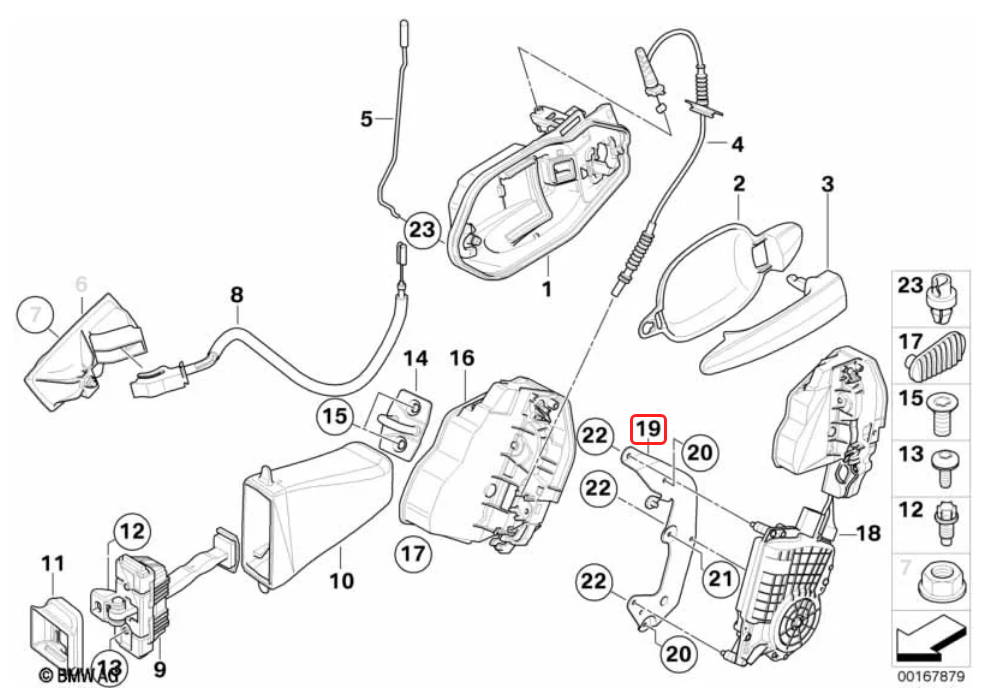 BMW Adapter Plate Rear Left (Sca) - Genuine BMW 51217174633