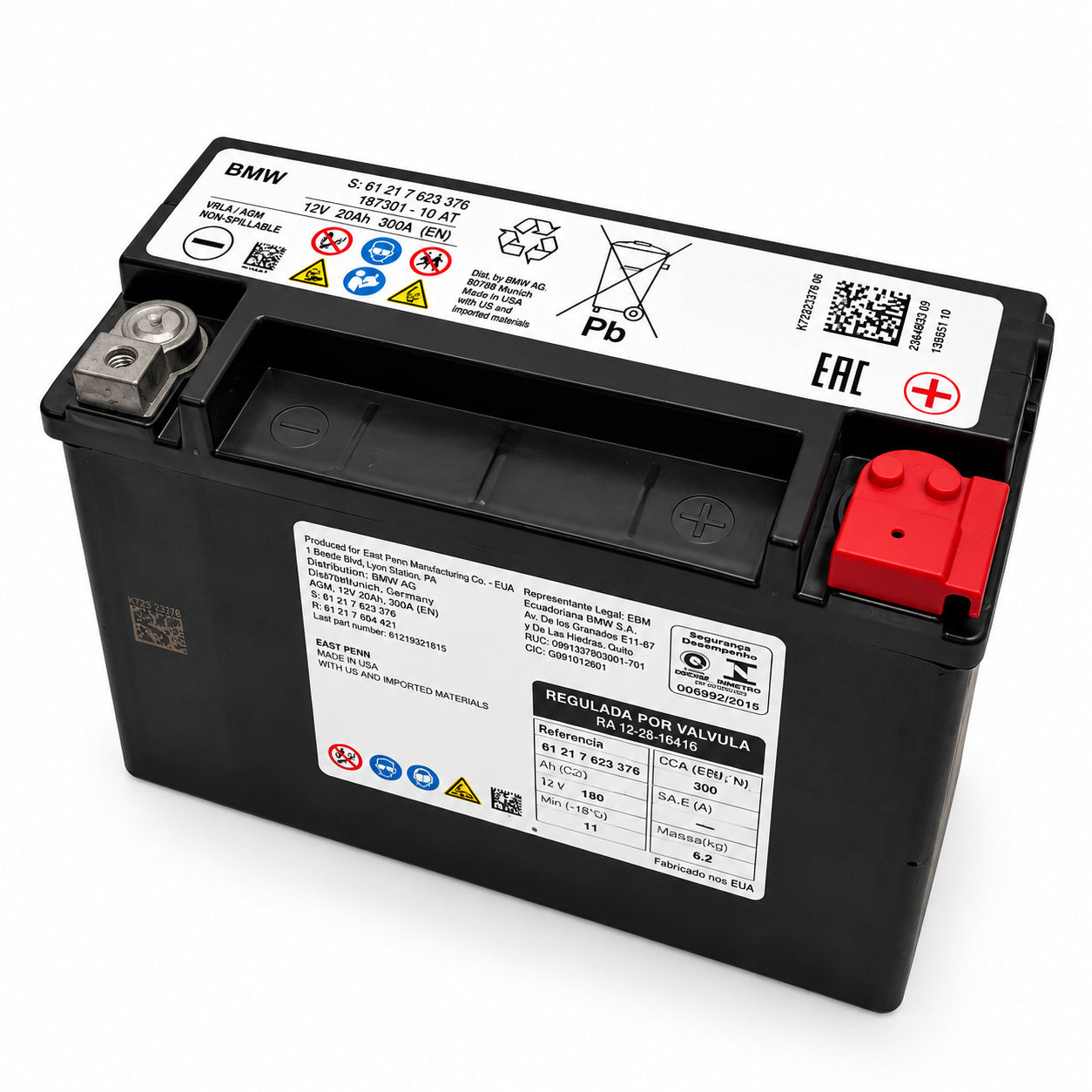 BMW AGM Battery (20 AH) - Genuine BMW 61219321815