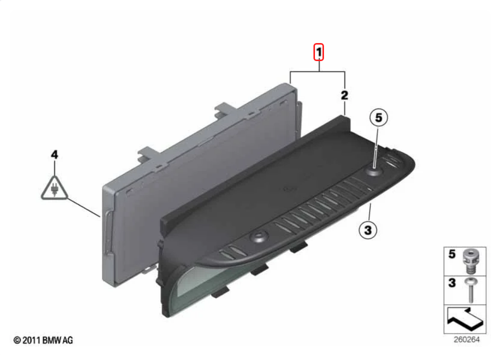 BMW CIC CID 8.8-Inch High-Resolution Display - Genuine BMW 65829211969