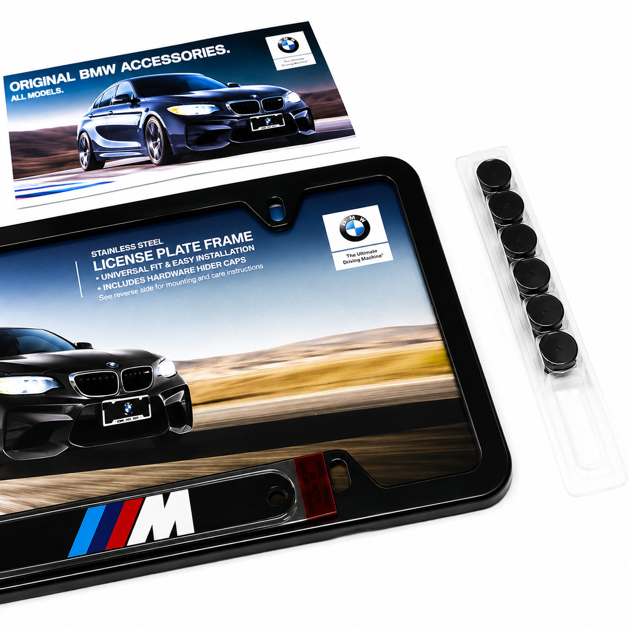 BMW Number Plate Frame (Black-M) - Genuine BMW 82120010404