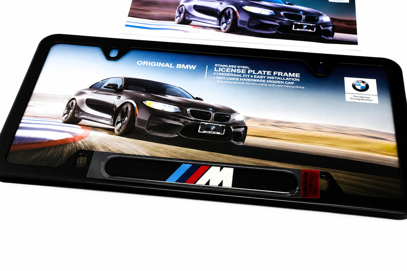 BMW Number Plate Frame (Black-M) - Genuine BMW 82120010404