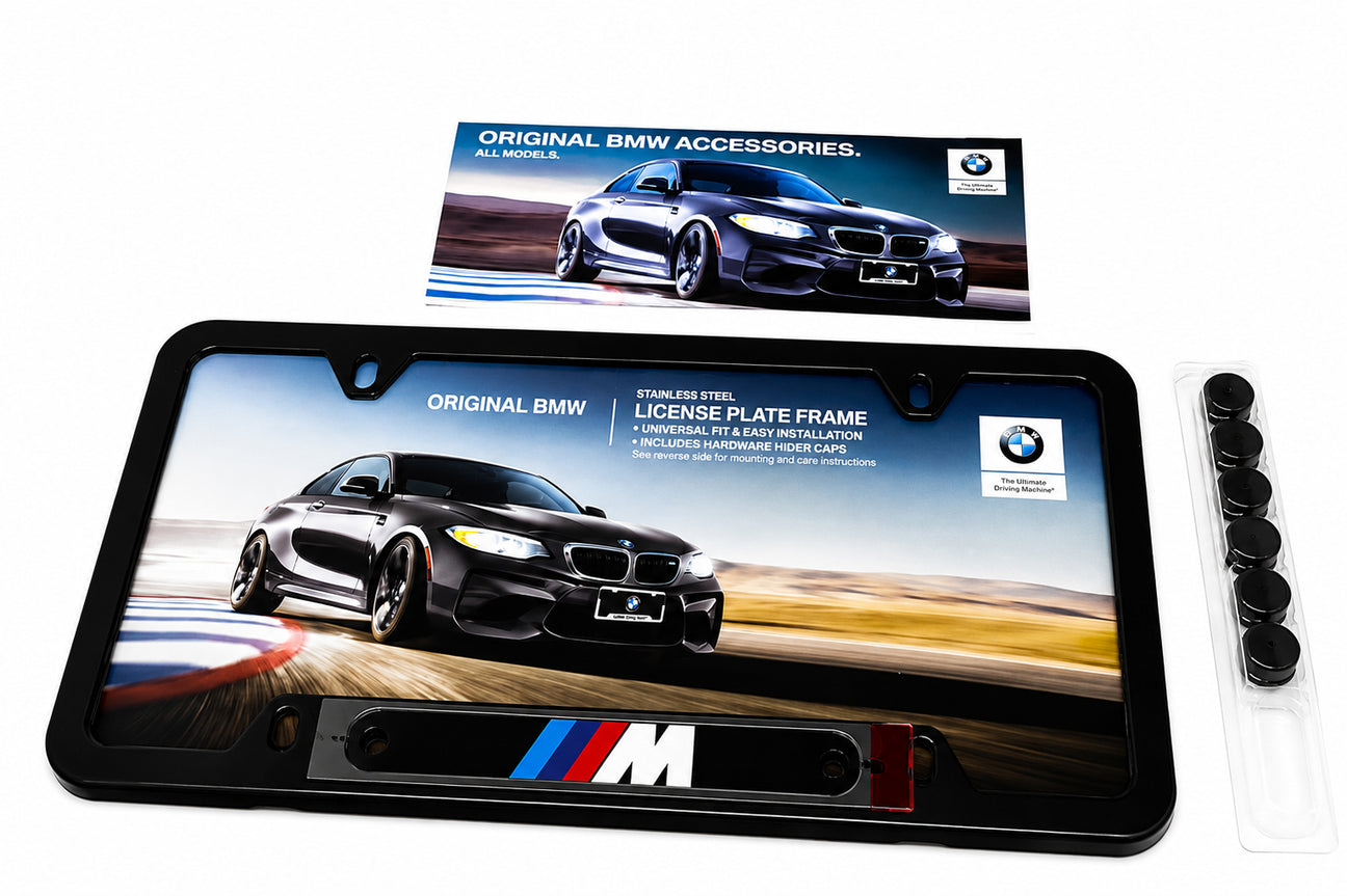 BMW Number Plate Frame (Black-M) - Genuine BMW 82120010404