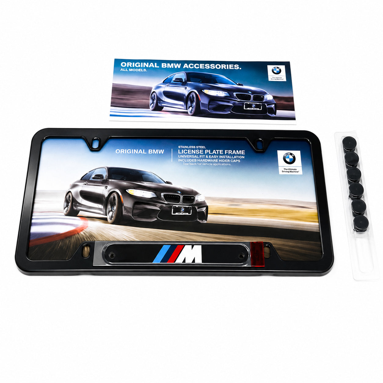 BMW Number Plate Frame (Black-M) - Genuine BMW 82120010404