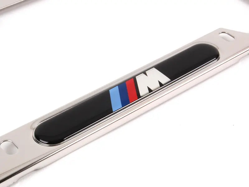 BMW Number Plate Frame (Polished-M) - Genuine BMW 82120010405