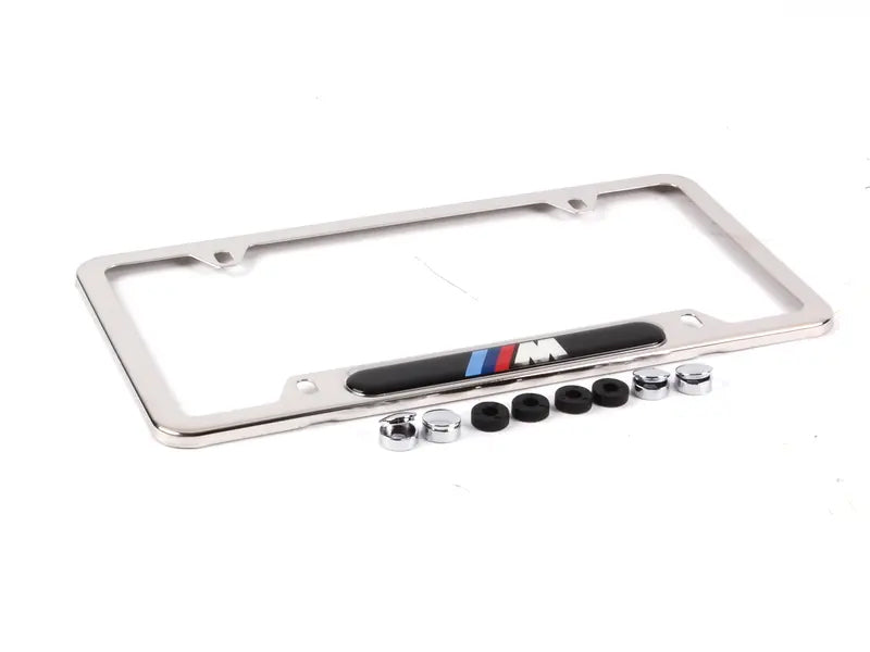 BMW Number Plate Frame (Polished-M) - Genuine BMW 82120010405