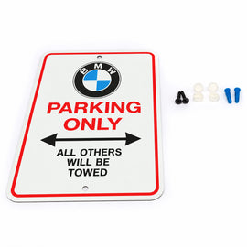 BMW Parking Only Sign - Genuine BMW 82125B4FE89