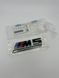 BMW F90 M5 Competition Black Deck Lid Emblem - Genuine BMW 51148078714
