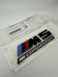 BMW F90 M5 Competition Black Deck Lid Emblem - Genuine BMW 51148078714