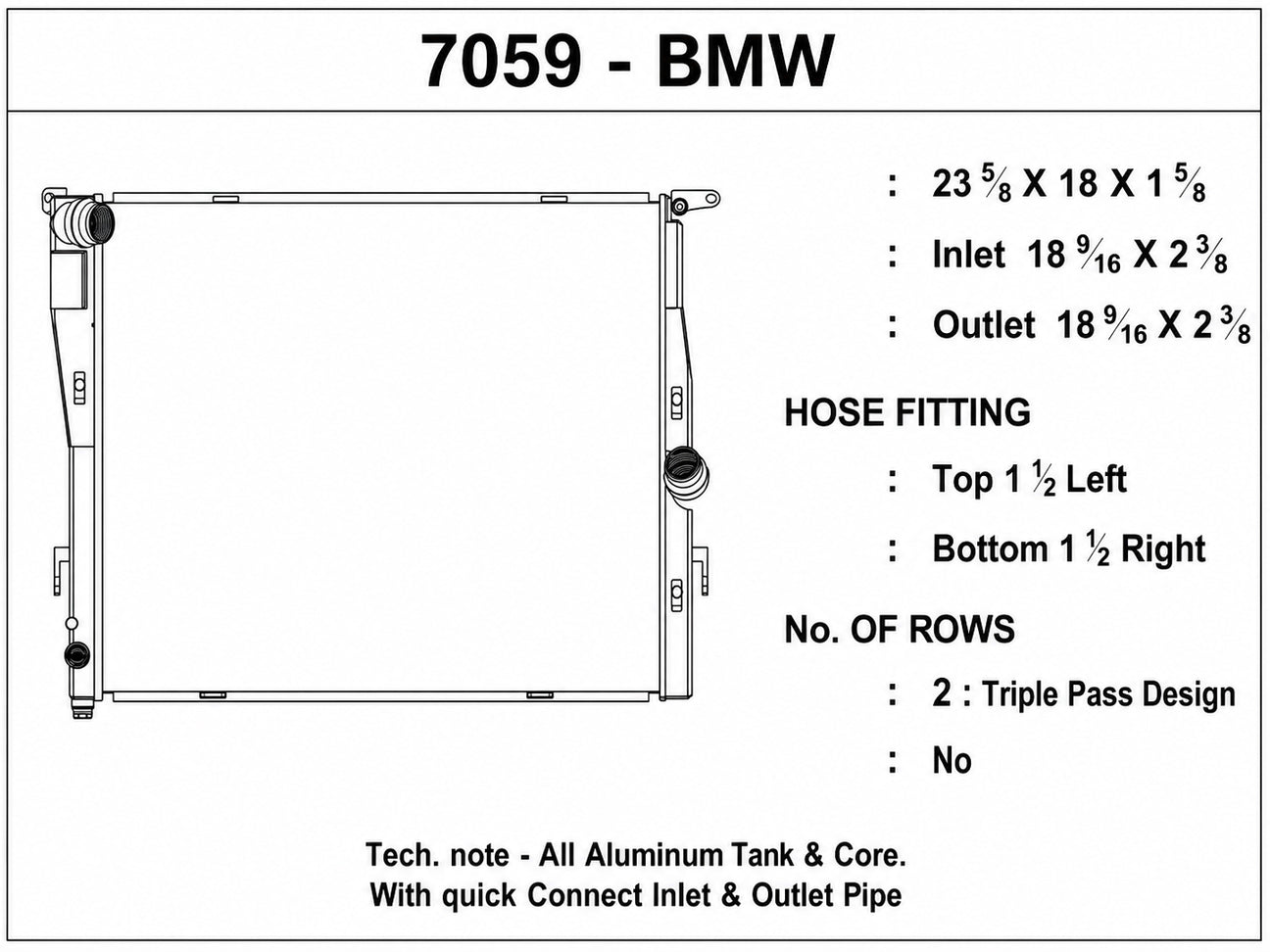 BMW S65 Triple-Pass High Performance Radiator - CSF Racing 7059