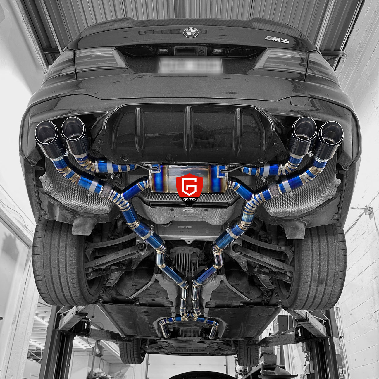 Système d'échappement de course à valves en titane pour BMW F90 M5 