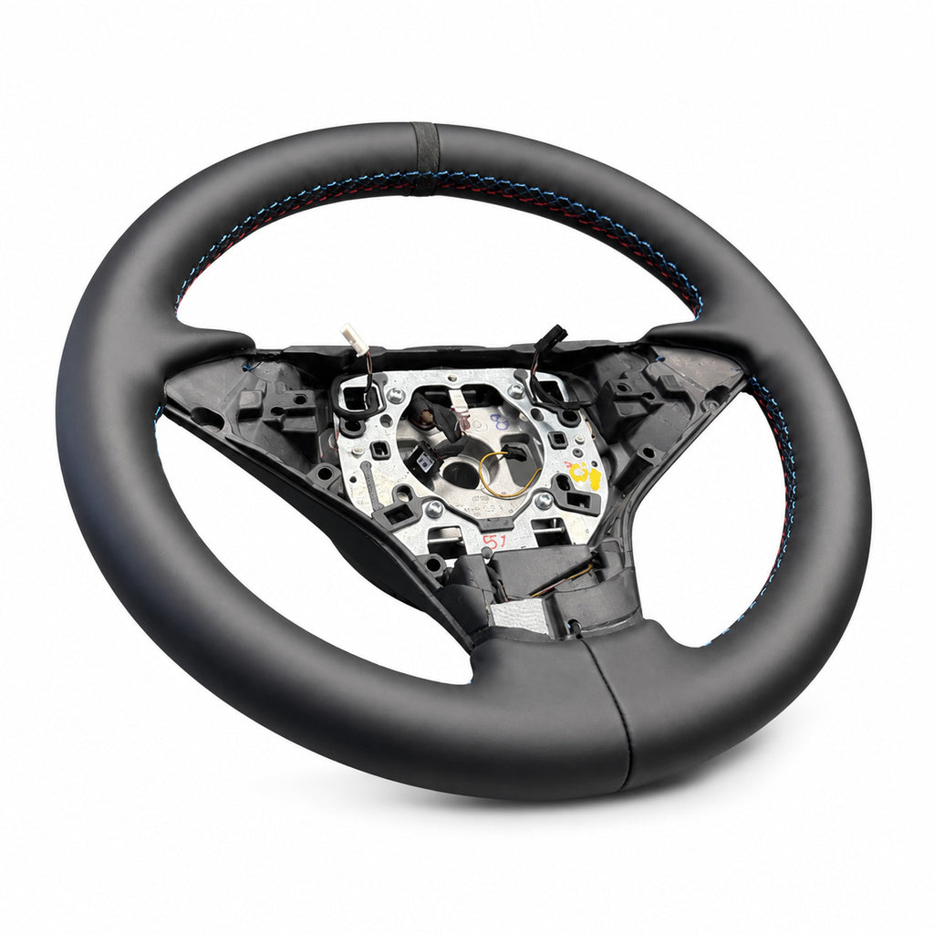 BMW S85 Manual M Sport Heated Steering Wheel - Black Nappa Leather / Anthracite Alcantara - Genuine GEMS 32342283937