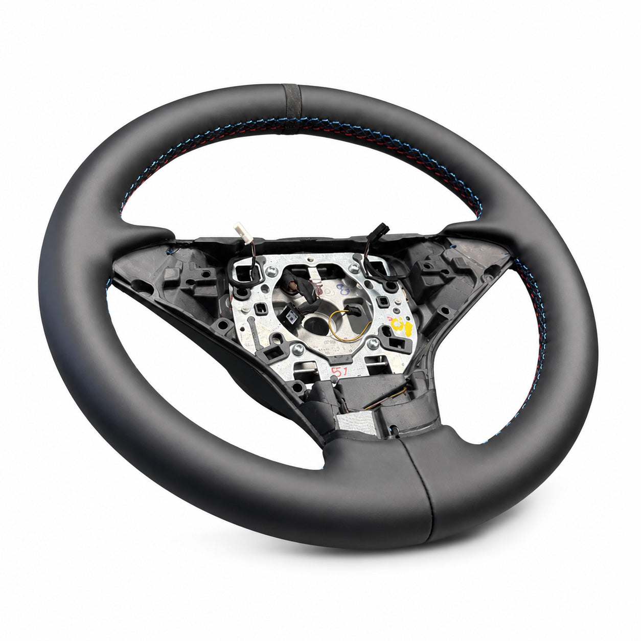 BMW S85 Manual M Sport Heated Steering Wheel - Black Nappa Leather / Anthracite Alcantara - Genuine GEMS 32342283937