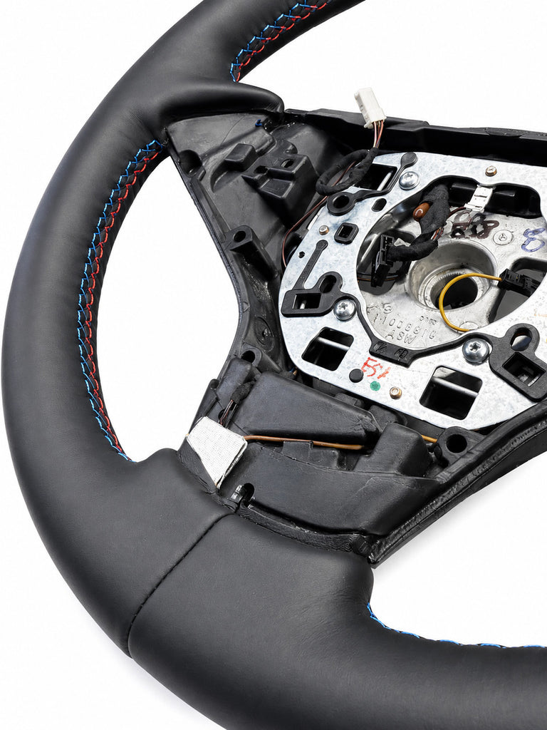 BMW S85 Manual M Sport Heated Steering Wheel - Black Nappa Leather / Anthracite Alcantara - Genuine GEMS 32342283937