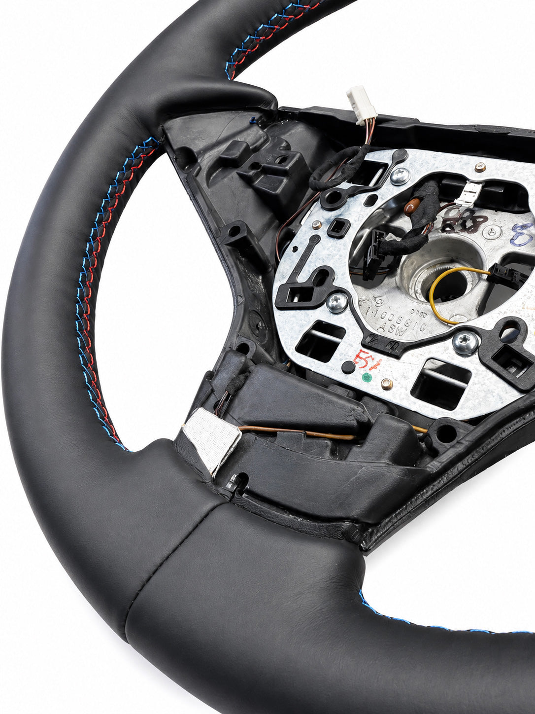 BMW S85 Manual M Sport Heated Steering Wheel - Black Nappa Leather / Anthracite Alcantara - Genuine GEMS 32342283937