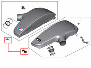 Load image into Gallery viewer, BMW S85 Intake Emblem Adhered Set (M &amp; V10) - Genuine BMW 11617834686KT