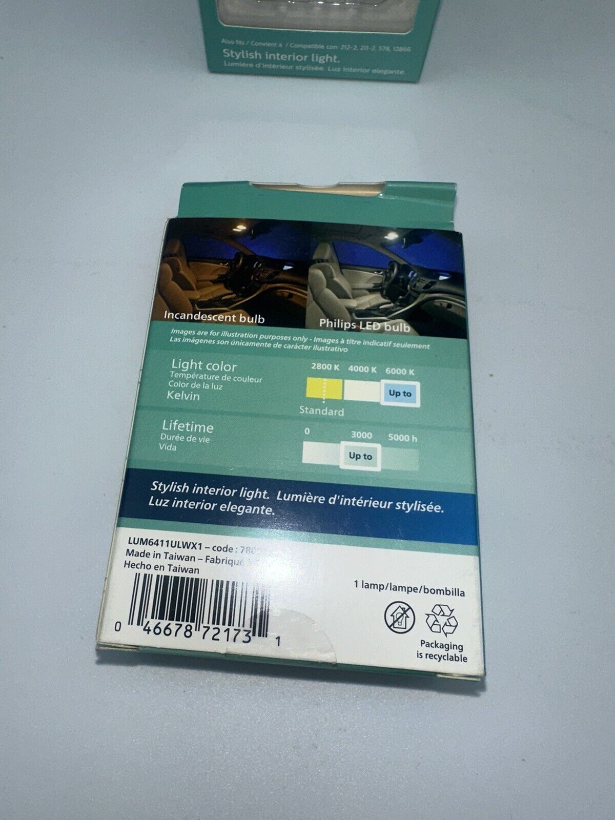 Philips Ultinon LED 6411WLED INTÉRIEUR OU PLAQUE LED DURÉE DE VIE